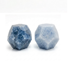 Dodecahedron คริสตัลลูกไม้สีฟ้าหินโมราหิน dodecahedron พลอยรักษาธรรมชาติคริสตัลงานฝีมือขายส่ง - Product Image 4