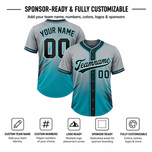 Maillot de baseball unisexe à rayures fines, impression sublimée, 100 % polyester, manches courtes, évacuation de l'humidité, coupe classique pour adulte - Product Image 3