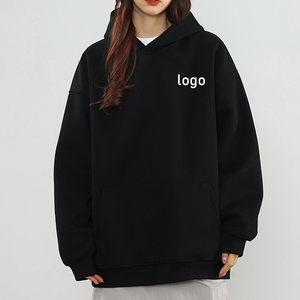 Sudadera con Capucha Extra Grande para Mujer, Color Morado Sólido, 100% Algodón Felpa, Manga Larga, con Bolsillos, para Otoño - Product Image 2