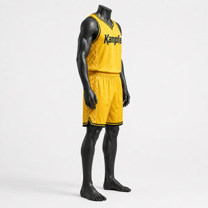 Vêtements de sport personnalisés professionnels avec impression par sublimation intégrale, tissu polyester respirant pour l'identité d'équipe, basketball - Product Image 3