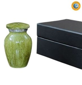 Mini Urna Funeraria de Aluminio Azul Mármol, Estilo Americano, Ecológica, para Cenizas Humanas, con Caja de Regalo - Product Image 4