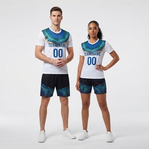 Ensemble de maillots de foot sublimés, maillot de foot en mesh respirant et short pour garçons et filles, tenue d'entraînement pour club et équipe. - Product Image 3