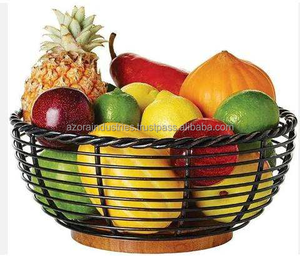 Most Popular <b>Black</b> Iron Wire <b>Storage</b> <b>Basket</b>/Fruit <b>Basket</b> Kitchen Durable for Home Dining Table Top Fruits Carry Usage <b>Basket</b> - Product Image 3
