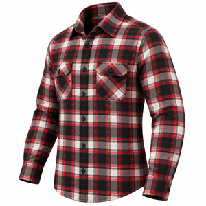 Chemise en flanelle à carreaux personnalisée pour homme, chemise à manches longues boutonnée, poche à double rabat, chemise à carreaux décontractée, chemise en flanelle personnalisée pour homme - Product Image 5