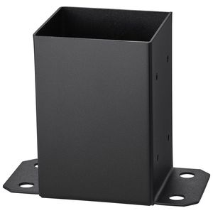 Staffe per Pali in Legno 4x4 Resistenti, Verniciate a Polvere Nero Opaco, 2 Pezzi, Dimensione Interna 3.6"x3.6", Base di Ancoraggio per Strutture in Acciaio - Product Image 2