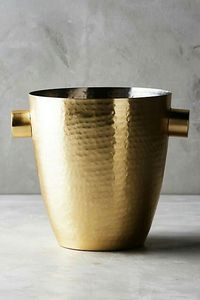 Cubo de hielo rústico de latón, enfriador de bebidas de metal hecho a mano, perfecto para decoración de casas de campo, reuniones al aire libre, bodas y fiestas. - Product Image 3