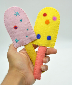 Decoración de Helado de Fieltro de Lana Hecha a Mano - 100% Lana Natural, Decoración y Juego Ecológico de Verano - Product Image 3