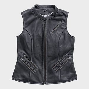 Gilet en cuir style Quinn pour femmes - Product Image 1