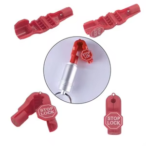 Cửa Hàng Bán Lẻ Chống Trộm Hiển Thị Móc <span class=keywords><strong>Slatwall</strong></span> Móc Móc Móc Dừng Khóa 6Mm Nhựa Màu Đỏ An Ninh Khóa - Product Image 5