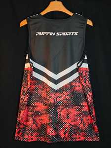 Maillot de basketball sans manches personnalisé PUFFIN SPORTS pour homme, sublimation, évacuation de l'humidité, séchage rapide, imprimé - Product Image 2