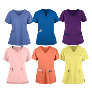 SAOMAI FMF Uniforme de gommage médical pour femmes Respirant Confortable Personnalisable Infirmière d'hôpital Prix d'usine Options OEM/ODM - Product Image 1