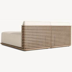 Esta tumbona doble es perfecta para relajarse en la playa con tu pareja. Su estilo moderno se complementa con una espuma cómoda. - Product Image 5