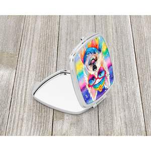 Westie Hippie Dawg Compact Décoratif Pliant Miroir De Maquillage De Poche Voyage Taille Cadeau pour Femmes et Filles - Product Image 2