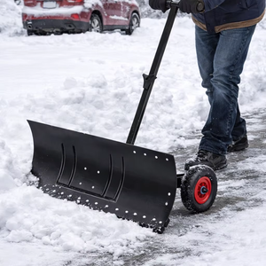 Pousse-neige à lame de 30 pouces avec roues, pelle à neige en acier robuste avec poignée réglable et pneus pneumatiques ODGWTO010 - Product Image 1