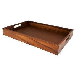 Bandeja de servir de madera de acacia premium con asas resistentes para desayunos en la cama y una experiencia culinaria de lujo. - Product Image 3