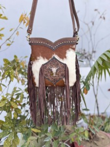 Bolso Bandolera de Cuero con Flecos Hechos a Mano, Bolso Elegante de Piel de Vaca para Mujer, Multiusos, ¡Gran Venta! - Product Image 2