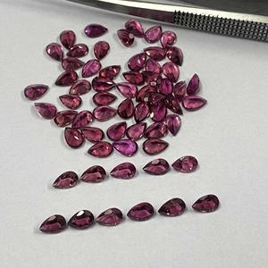 3x4mm-6x8mm Natural Pink Tourmaline Faceted Pear Cut Loose Gemstone Best Selling Tourmaline October Birthstone Rings For Women - Product Image 1