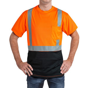 T-shirt de travail réfléchissant pour hommes, haute visibilité, classe 1 ANSI, avec LED clignotante, respirant, logo, confortable, léger, vêtements de sécurité pour les travailleurs - Product Image 2