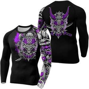 Nouvelle arrivée : Rashguard anti-transpiration, impression par sublimation, personnalisable, pour homme, protection solaire, polyester, séchage rapide, respirant, vente en gros - Product Image 6