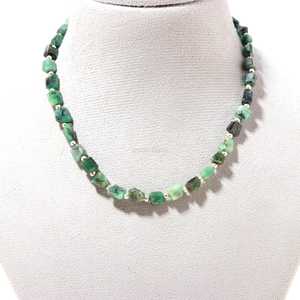 Collar de Esmeraldas Naturales Facetadas con Cuentas, Joyería Artesanal de Esmeralda, Elegante Collar de Piedra de Nacimiento de Mayo, Fabricación de Joyas - Product Image 1