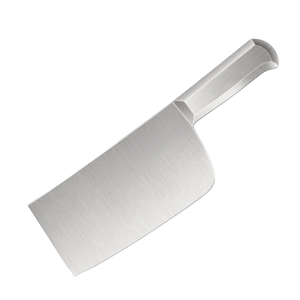Cuchillos de Cocina Silver Cleaver con Hoja Rectangular Ancha y Mango Plateado a Juego para Cortar Carne y Picar Verduras - Product Image 1