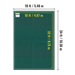 Copertura di Sicurezza Verde per Piscina 16x32 ft, Prodotto Durevole per Protezione e Sicurezza della Piscina - Product Image 6