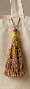 Purple Embroidered <b>Tassel</b> Fringe with Gold Thread Decorative Trim <b>for</b> Home Textile Use - Product Image 2