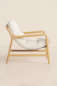 Thick <b>Padded</b> Teak Wood Lounge <b>Chair</b> Floating Look Rest <b>Chair</b> - Product Image 2