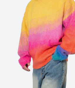 Sudadera con Capucha Oversize para Hombre, Tie-Dye, Color Degradado, Tejido de Felpa, Manga Regular, para Otoño - Product Image 6