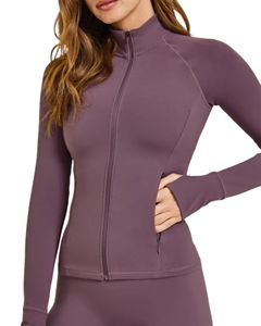 Chaqueta Deportiva Corta para Mujer, Ligera, Tallas Grandes, Sin Costuras, Transpirable, de Secado Rápido, con Cierre Completo, Dobladillo Acanalado y Orificios para Pulgares - Product Image 4