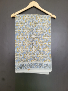 Tela de algodón india estampada a mano con motivos Mughal Butta, 42 pulgadas de ancho, para vestidos de niños y mujeres, y regalo de costura para ella. - Product Image 5