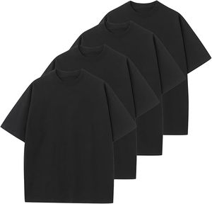 Camiseta de Manga Corta para Hombre, Talla Grande, Color Sólido, 100% Algodón, Cuello Redondo, Estilo Casual, Tejido de Punto, Ajuste Holgado, Ecológica, de Secado Rápido - Product Image 2