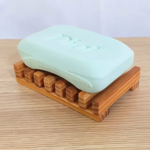 Reusable Wood <b>Soap</b> Holder Drain Design Modern Look Wooden <b>Soap</b> Holder Custom Bathroom <b>Sets</b> Simple Design - Product Image 1
