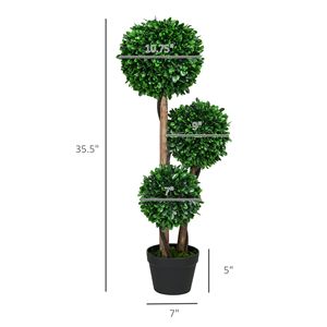 Albero di Ulivo Artificiale da Interno/Esterno, Topiaria 3ft con Foglie di Sandalo, Illuminato e Realistico - Product Image 3