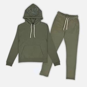 Womens Light Gray Hoodie And Jogger Pants <b>Set</b> With <b>Pink</b> Logo Drawstring Casual <b>Tracksuit</b> Full Sleeve Autumn Wear customize - Product Image 2