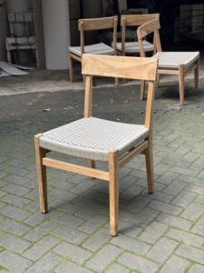 Silla de Comedor de Madera Ecológica Merryjane, Diseño Minimalista, Muebles Personalizados, Sala de Estar Moderna, Dormitorio, Villa, Hecho a Mano de Primera Calidad - Product Image 3