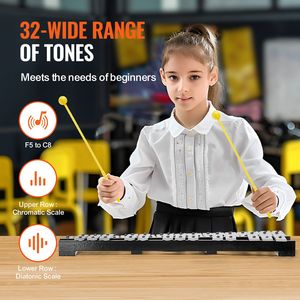 Kit Professionale di Xilofono Glockenspiel a 32 Note con Bacchette per Strumenti a Percussione, Bacchette per Batteria e Borsa per il Trasporto per Bambini - Product Image 3
