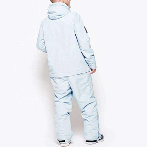 Traje de Nieve Personalizado para Hombre, Color Azul Claro, de una Pieza, con Capucha, para Esquí y Snowboard, Impermeable, Resistente al Viento, para Invierno, al Aire Libre, Traje de Nieve Completo - Product Image 3