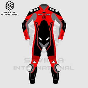 Combinaison de course en cuir pour moto, design personnalisé, tableau de tailles sur mesure, cuir de kangourou de qualité supérieure, impression de logo personnalisée, été - Product Image 1