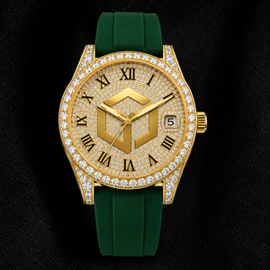 Reloj de Pulsera de Cuarzo de Lujo con Diamantes de Imitación Moissanite, Estilo Hip Hop, para Hombre, Poligonal, Analógico - Product Image 6