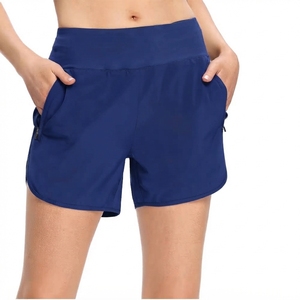 Pantalones cortos de yoga personalizados de talla grande para mujer, de cintura alta con bolsillos delanteros, pantalones cortos para correr, ropa deportiva transpirable - Product Image 5