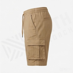 Pantalones Cortos Casuales Personalizados para Hombre, Logotipo Bordado, Estampado en Lona, Poliéster/Algodón, Secado Rápido, Cierre con Cordón, Seis Bolsillos, Cintura Alta - Product Image 3