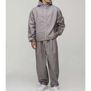 Conjunto Deportivo de Nylon para Hombre, Chaqueta con Capucha y Cremallera Completa, Pantalones, Estilo Casual, Transpirable, Poliéster, Corte Holgado - Product Image 1