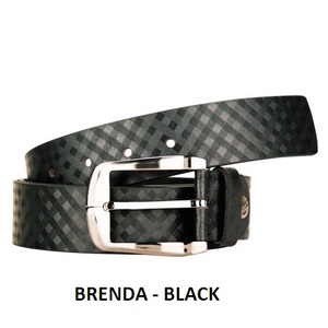 Cinturón de Cuero Vacuno Casual para Hombre con Hebilla Rectangular de Cobre, Estilo Vintage, Color Sólido y Duradero - Product Image 1
