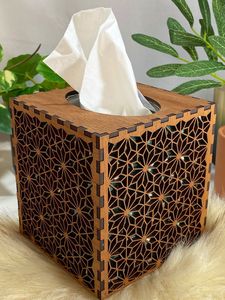 Wooden <b>Tissue</b> Napkin <b>Holder</b> Box Multi Purpose Storage Organizer For Napkin Paper Towels Dining Table <b>Kitchen</b> Home - Product Image 6
