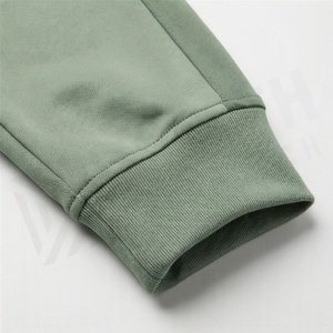 Survêtement vert uni pour homme, fermeture éclair intégrale, col montant, vêtements de sport décontractés avec poches latérales, polyester respirant, vêtements d'automne - Product Image 6