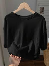 Camiseta STELLAR de Moda Casual y Elegante para Primavera/Verano, Nueva Colección, Manga Corta, Corte Regular, Holgada, Lisa, Transpirable, para Mujer - Product Image 2