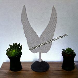 Creative <b>White</b> Wings Statue Unique Art Metal Sculptures Home Decor for Living Room <b>TV</b> <b>Stand</b> Dinning Table Decorations - Product Image 3