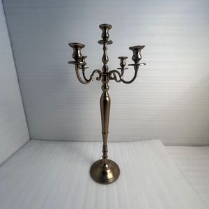 Elegante Candelabro de Aluminio de 5 Brazos con Acabado en Cobre para Decoración del Hogar, Bodas y Centros de Mesa Festivos - Product Image 4