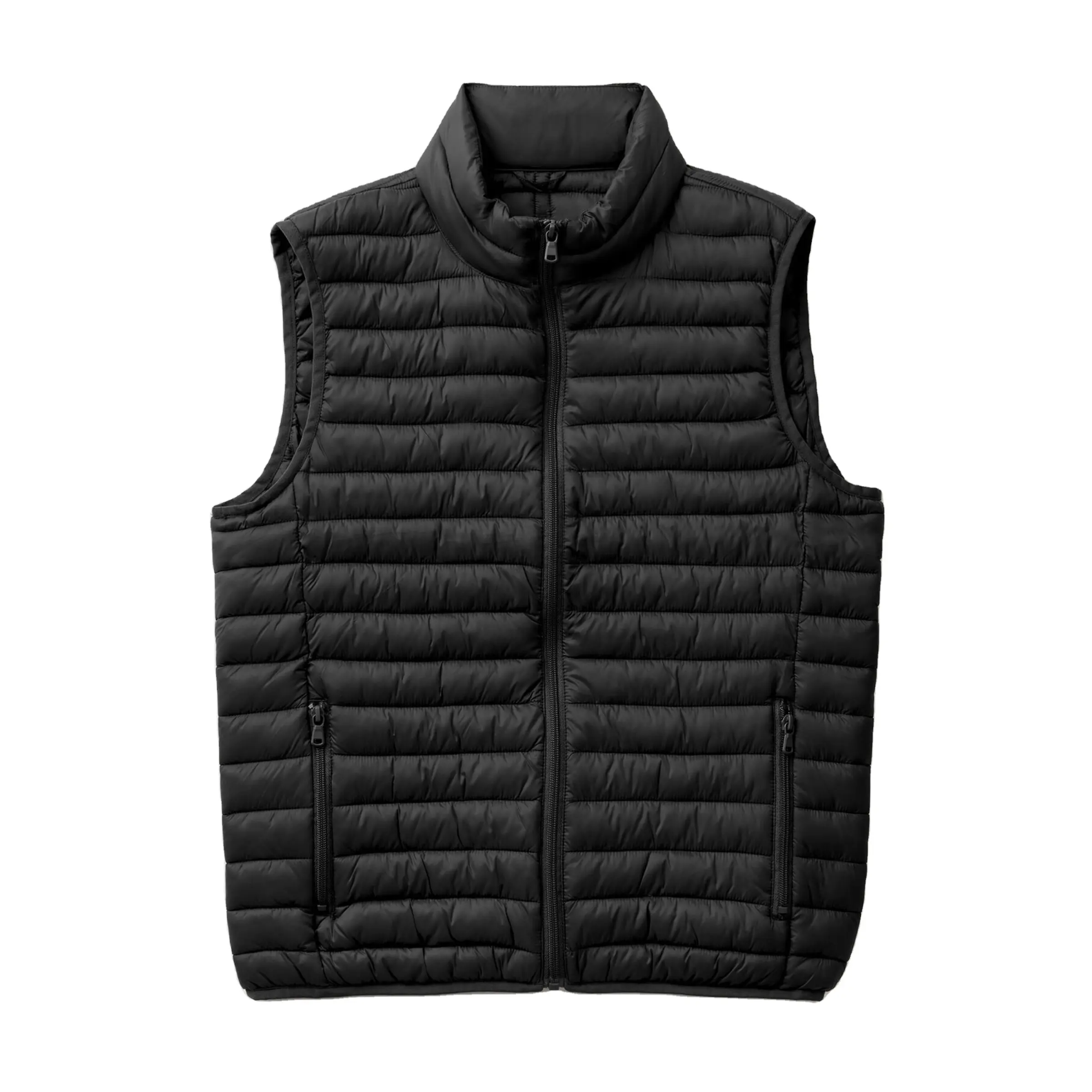 Men Sleeveless Winter Down Quilted Jacket Warmer Padded Puffer Jacket In Sleeveless